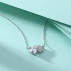 925 Silver Valentine’s Gifts Double Heart Necklace