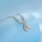 S925 moissanite small cube necklace