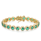 8MM round single row zircon tennis bracelet