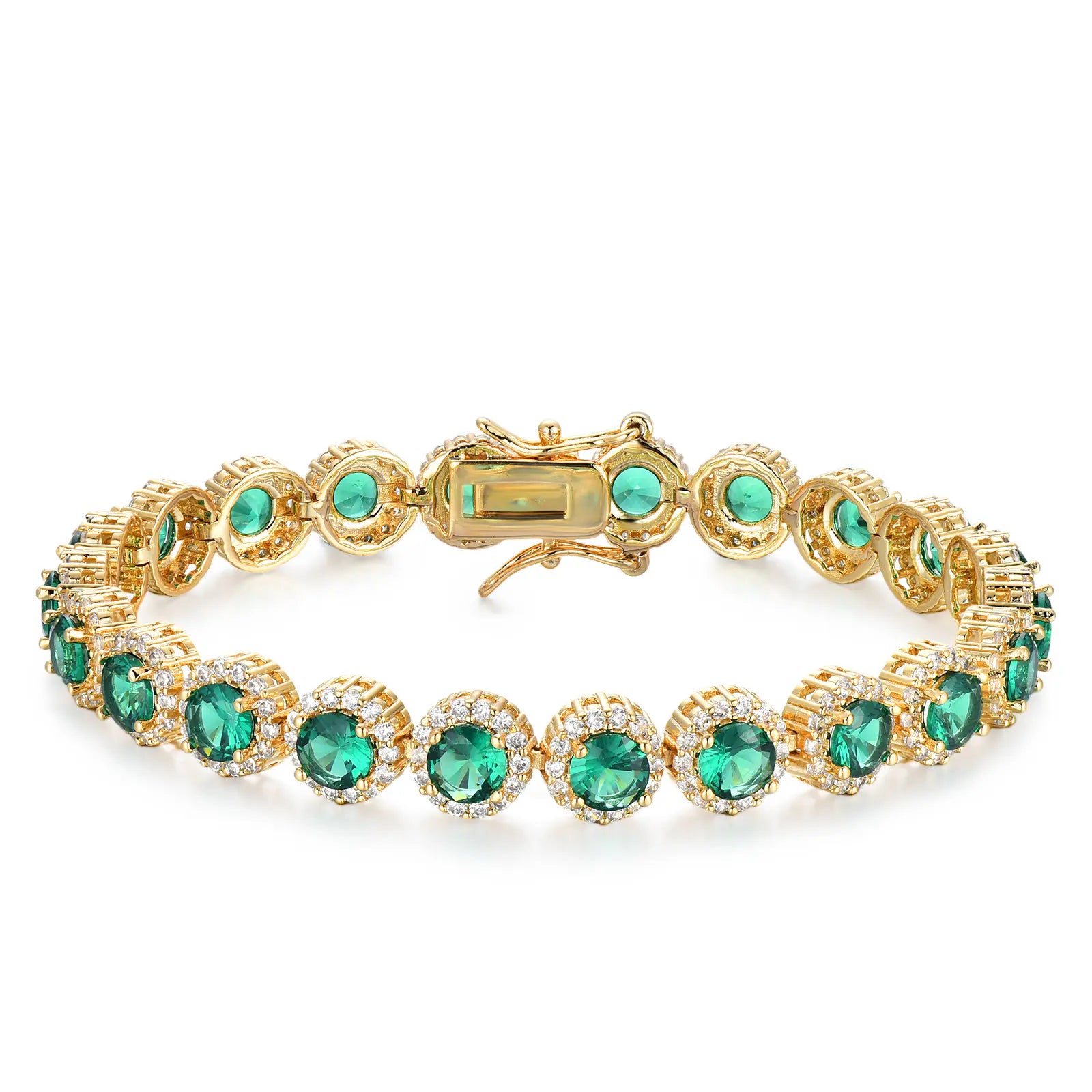 8MM round single row zircon tennis bracelet