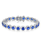 8MM round single row zircon tennis bracelet