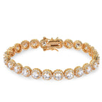 8MM round single row zircon tennis bracelet