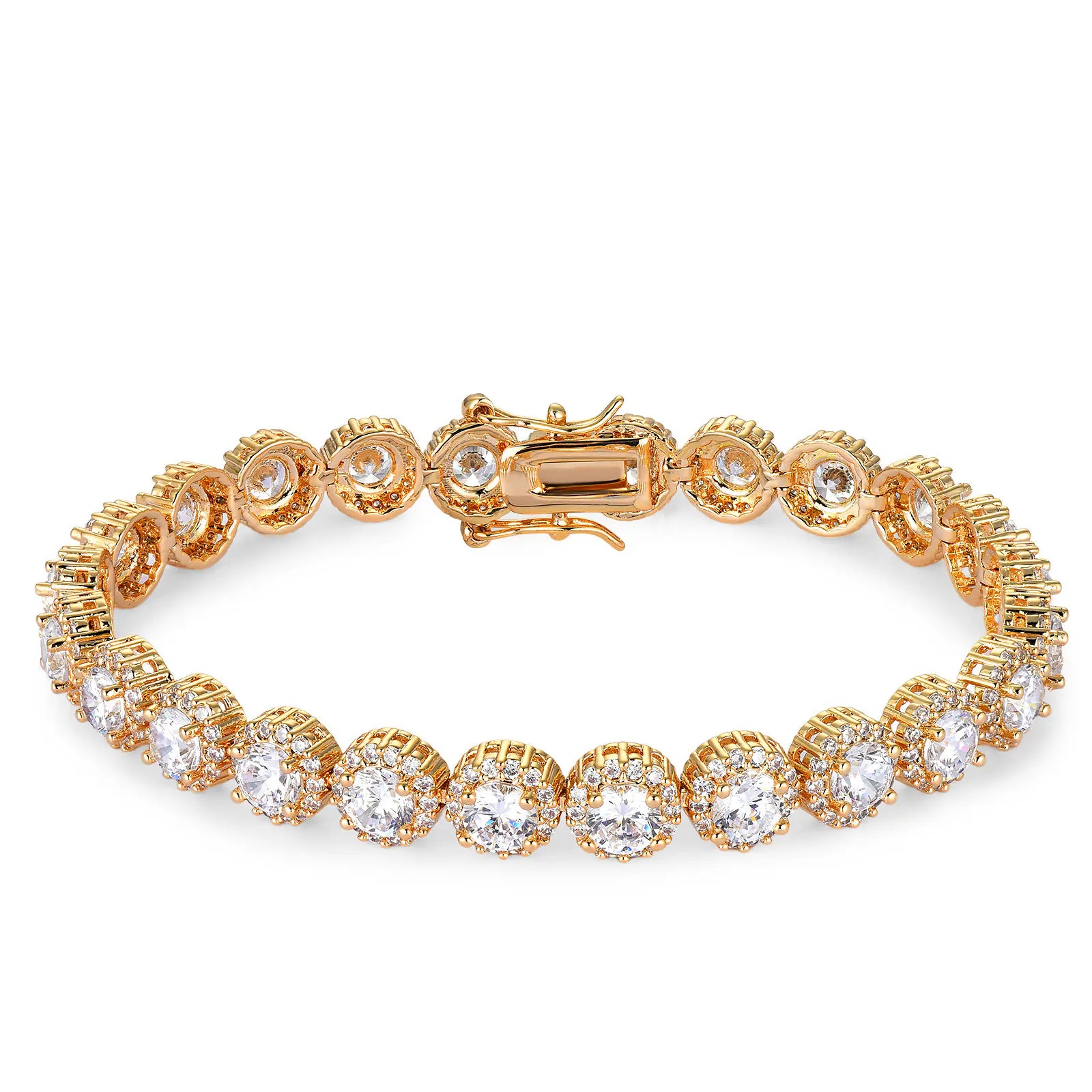 8MM round single row zircon tennis bracelet