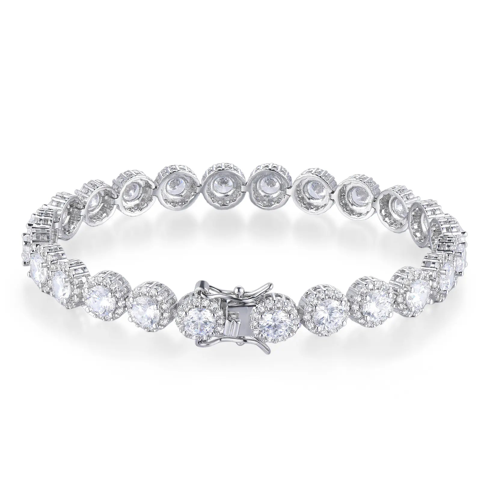 8MM round single row zircon tennis bracelet