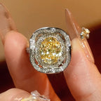 Iced out Colorful CZ Copper Open Ring