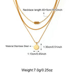 Stainless Steel Gold Plated Sun&Moon Necklace Group
