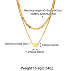 Stainless Steel Gold Plated Sun&Moon Necklace Group