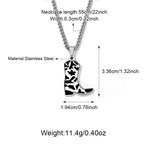Stainless Steel Silver Gold Western Cowboy Boots Design Necklace