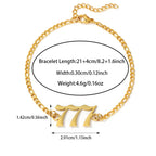 Stainless Steel Gold Number Design Bracelet