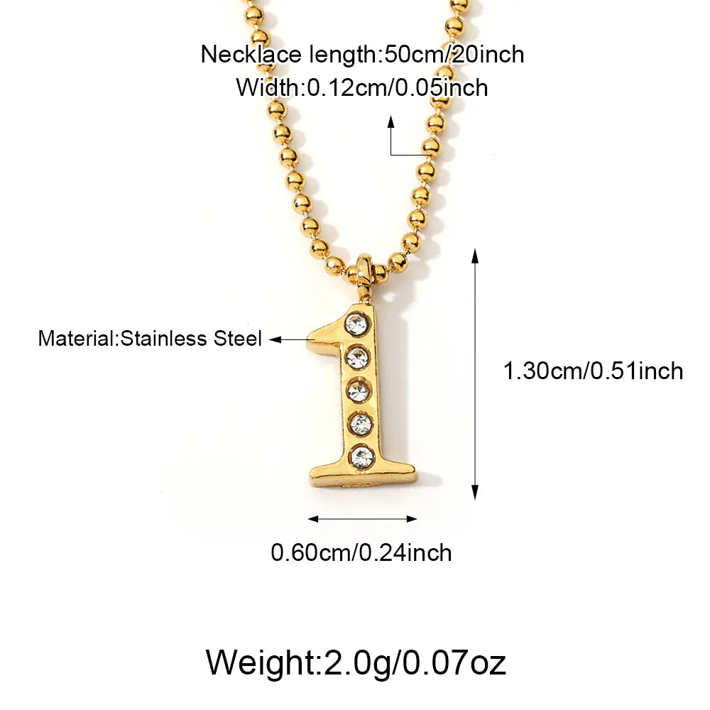 Stainless Steel Number Necklace Group Supplier