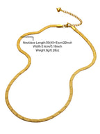 Stainless Steel Waterproof Non Tarnish Snake Necklace