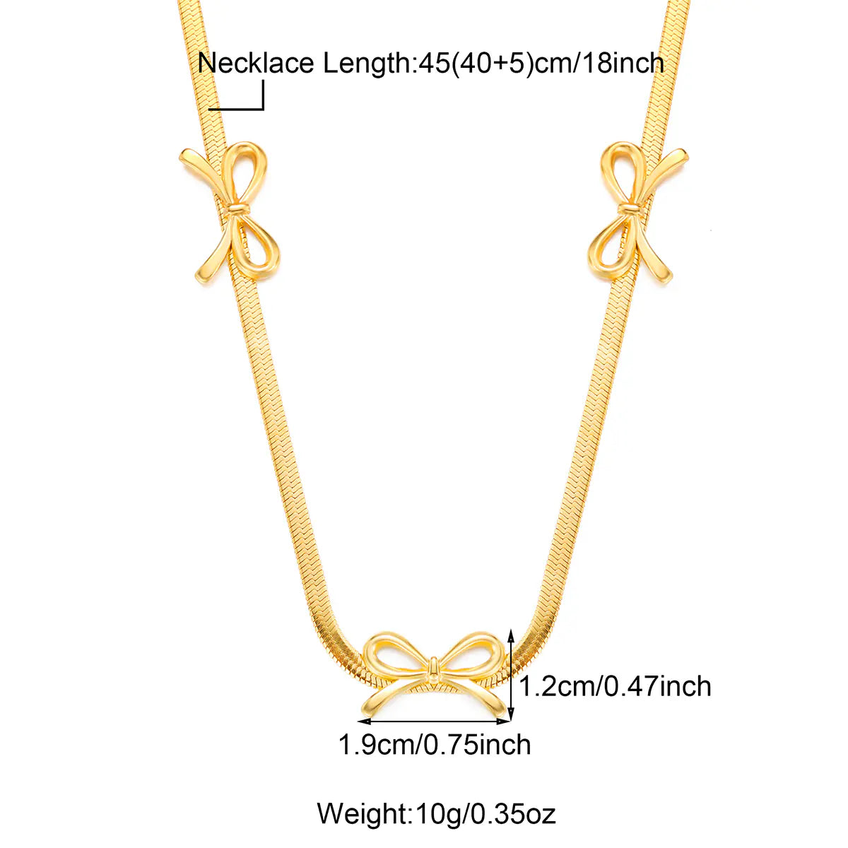 316L Stainless Steel Butterfly Bow Necklaces