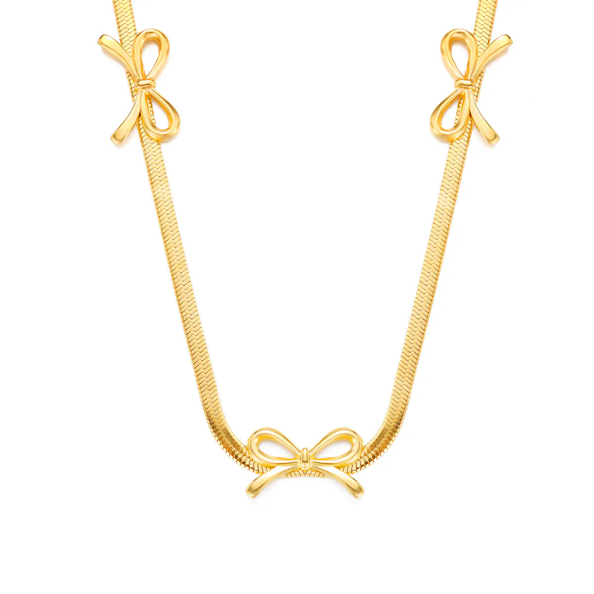 316L Stainless Steel Butterfly Bow Necklaces