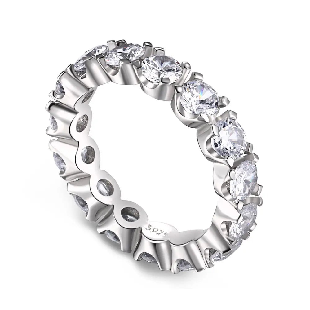 New Style 925 Sterling Silver CZ Round Rings