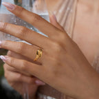 Non Tarnish Double Circle Stainless Steel Ring