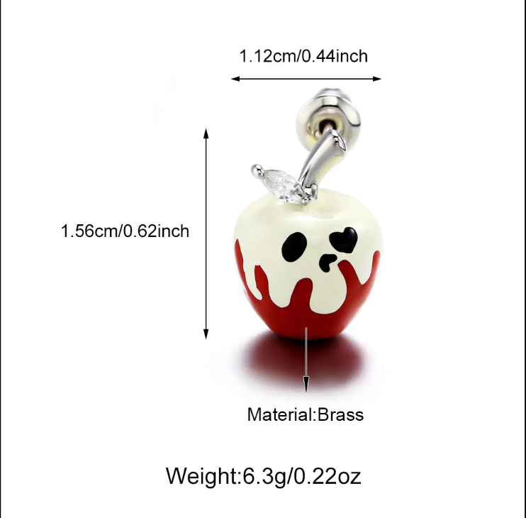 Christmas Oil-Dripping Apple Earrings