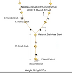 Gold Plated Stainless Steel CZ Necklace